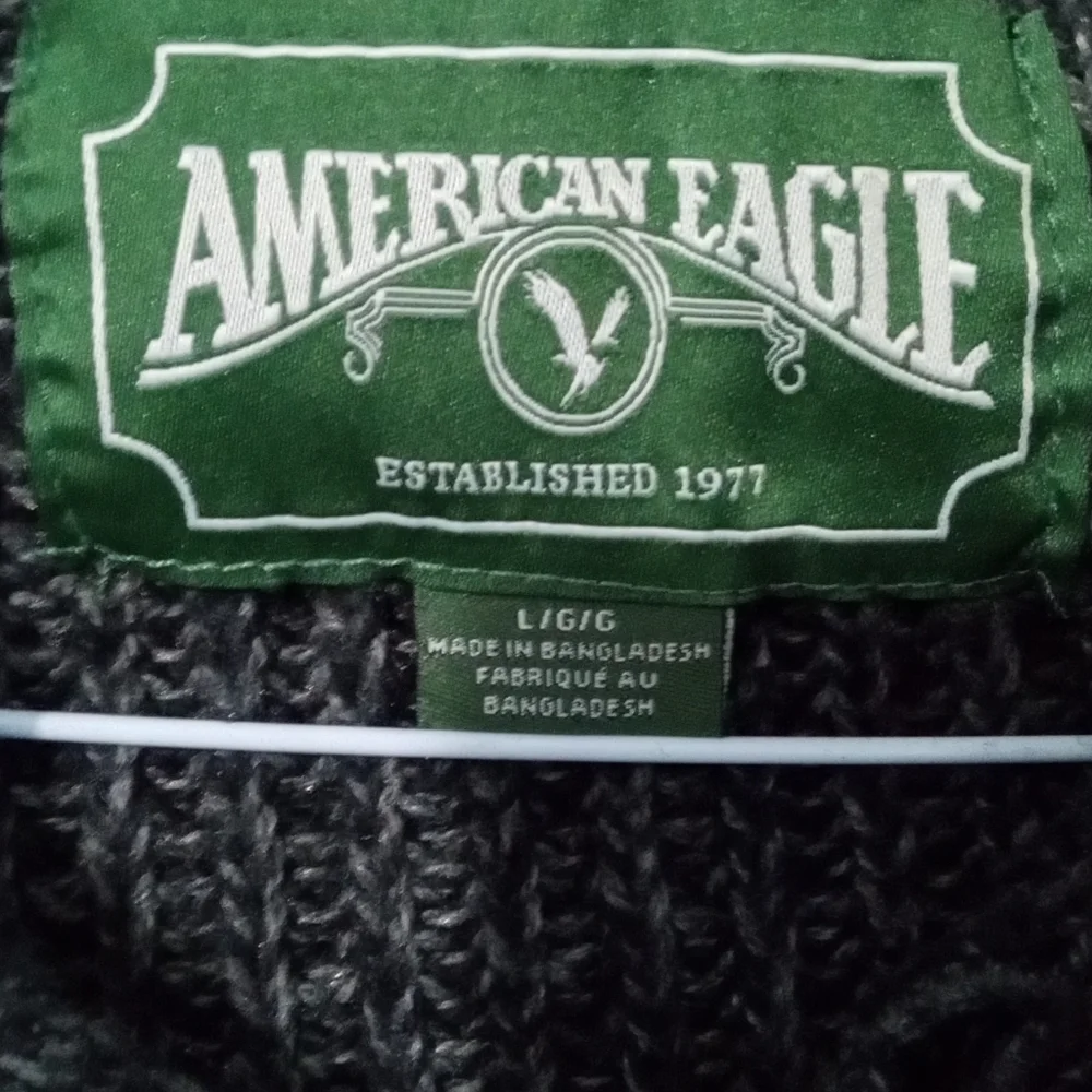 American Eagle Outfitters Charcoal V-Neck Sweater